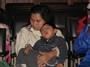 A mother with her son at the hospital